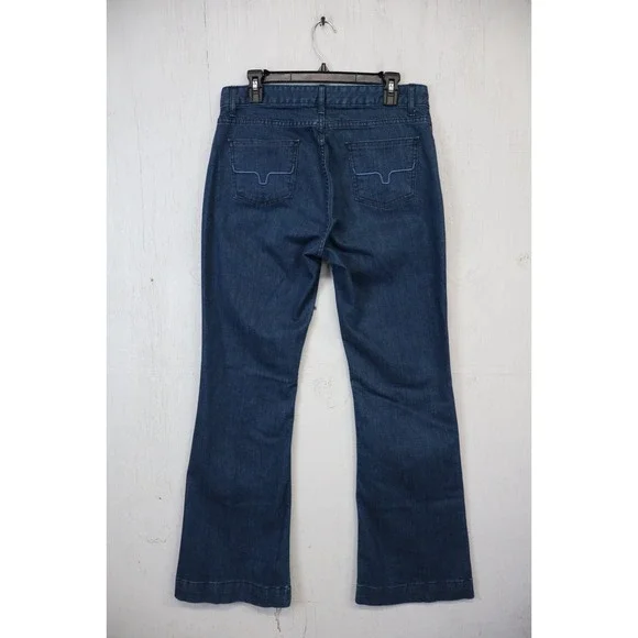 Kimes Ranch Lola Raw Hem Jeans Western Cowgirl Trouser Fit Flare Women's 12X32 - Picture 2 of 9